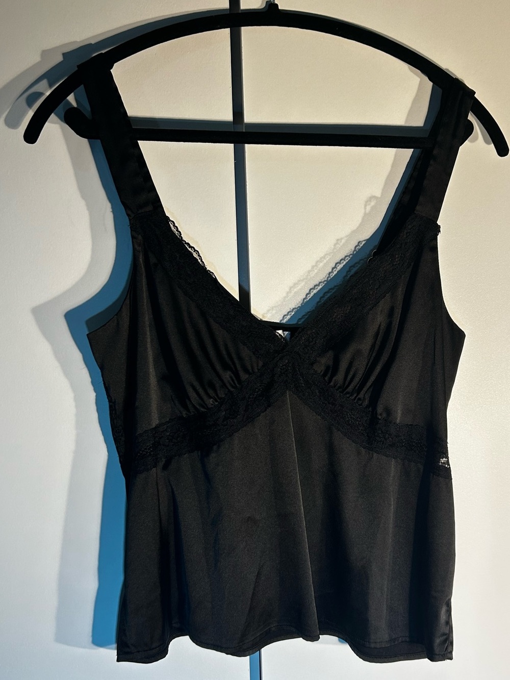 Heartloom Black Satin Lace Cami